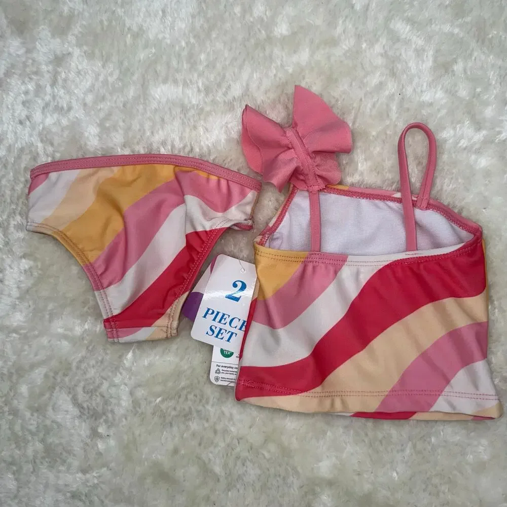 NWT Disney Minnie 2-Piece Toddler Ruffle Strap Tankini/Bikini Set 12M